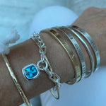 Blue topaz link bracelet 'Gallery Collection'
